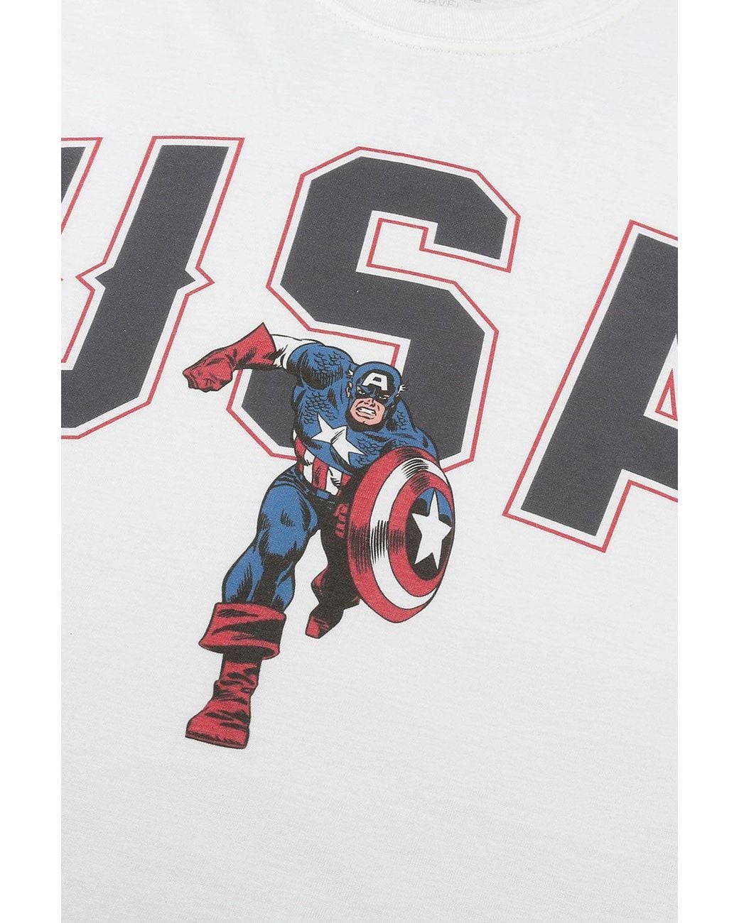Marvel White Usa Cotton T-Shirt for men