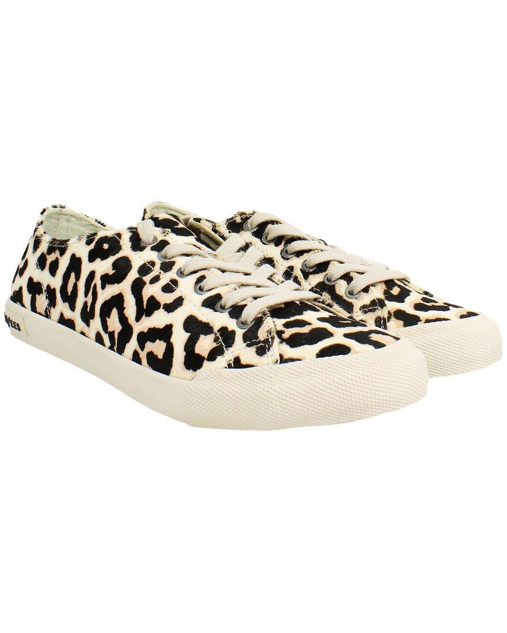 Seavees Black Monterey Mulholland Lace-Up Synthetic Plimsolls