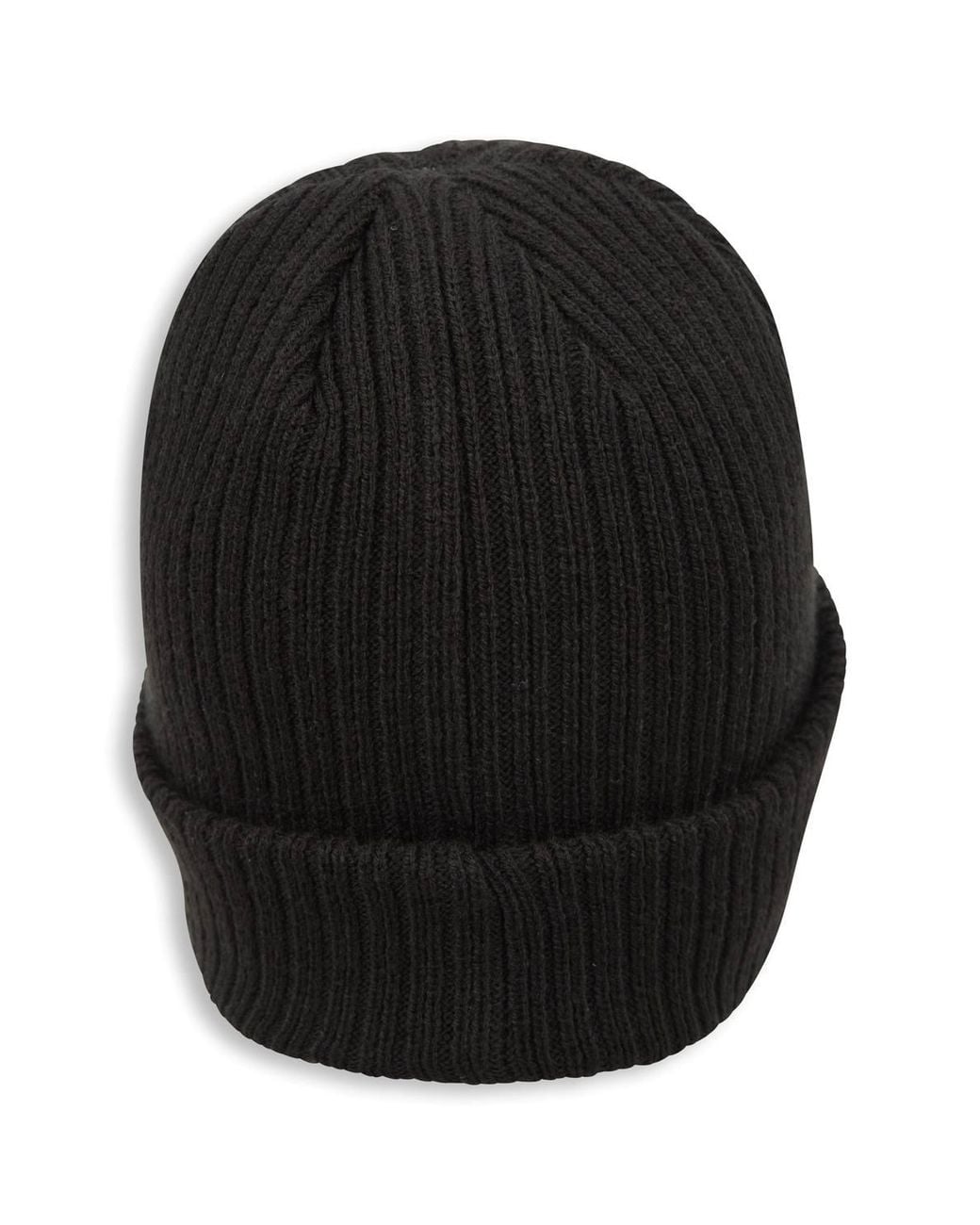 Mountain Warehouse Black Thinsulate Fleece Lined Ribbed Anti-Pill Warm Winter Knitted Beanie for men