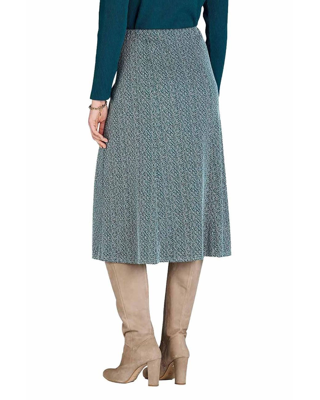 Chums Blue Tweed Effect Skirt Length 27 Inches