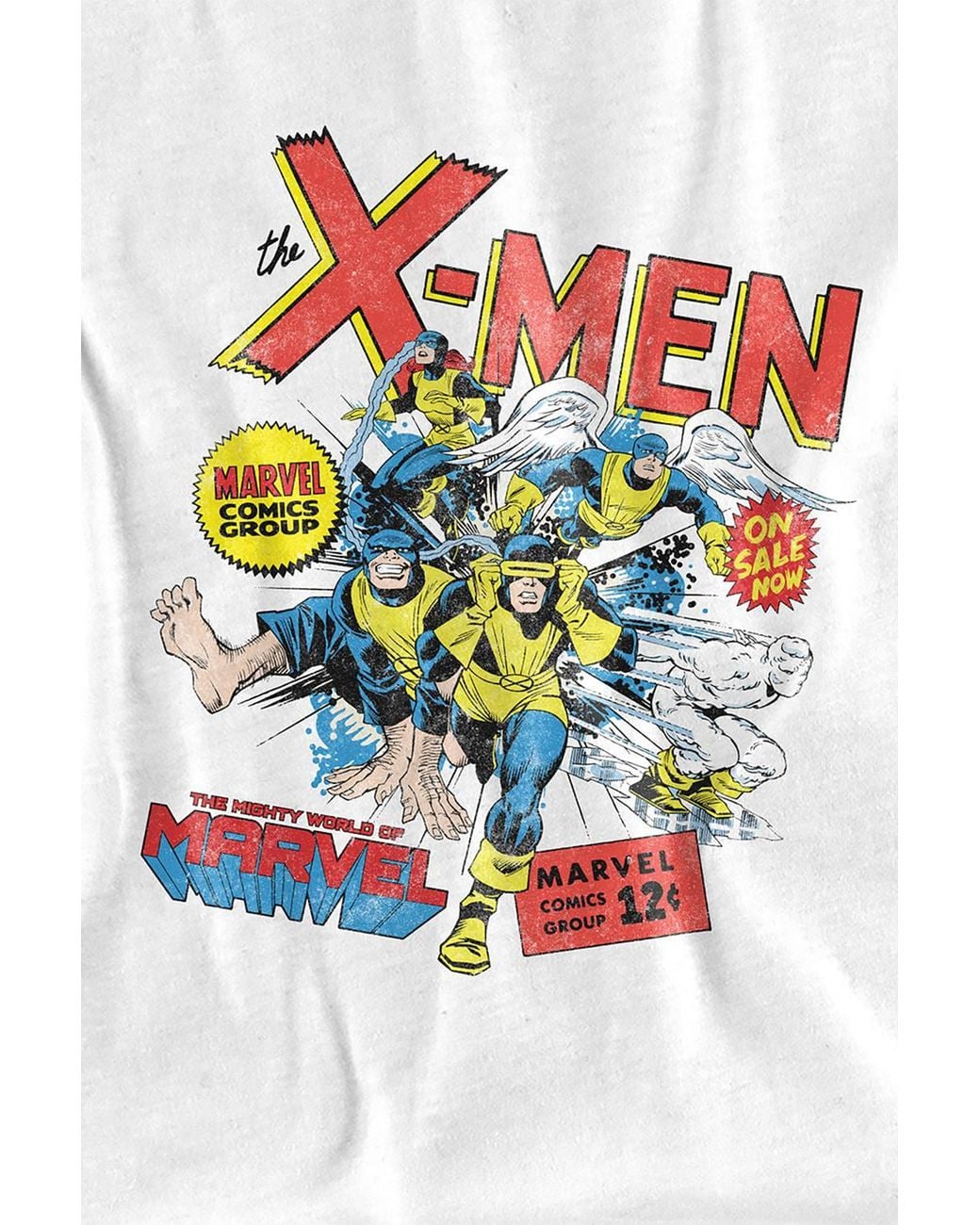 Marvel White Xmen Retro Team On Sale Now Back T-Shirt