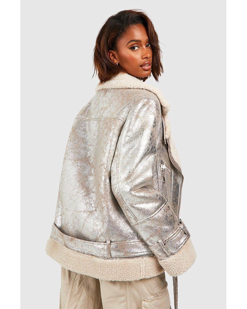 Metallic 2025 aviator jacket