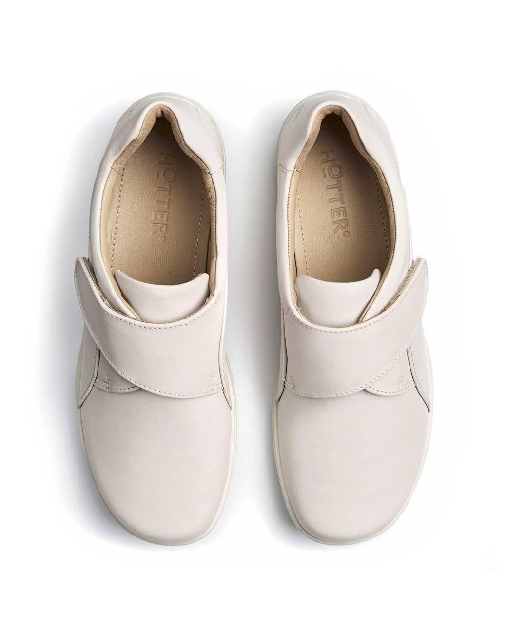 Hotter White Wide Fit 'Sugar Ii' Classic Casual Shoes