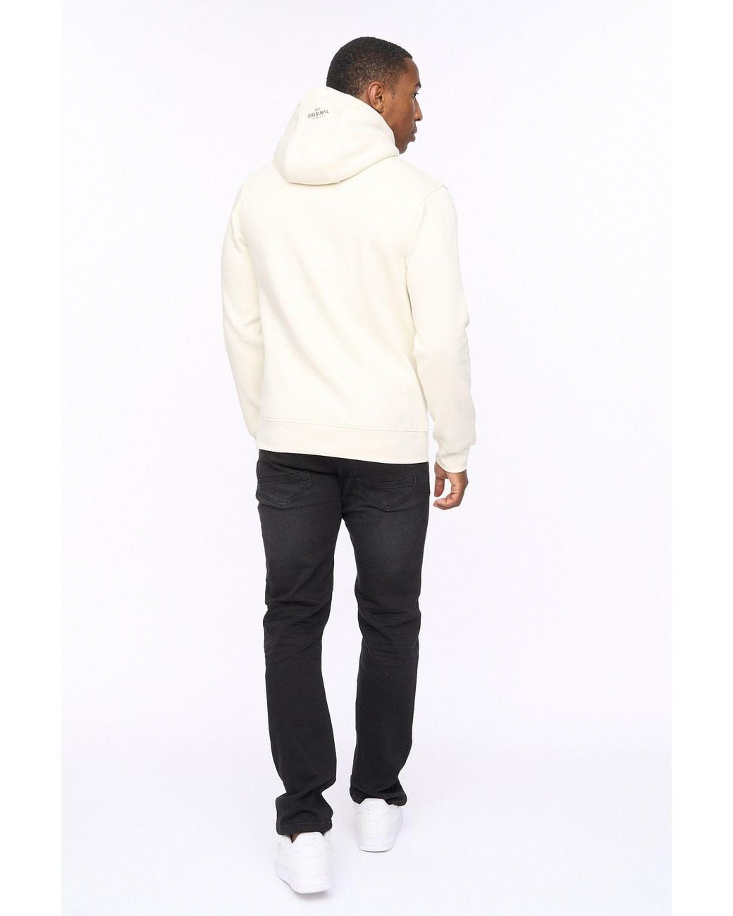 Crosshatch White Campbox Hoodie for men