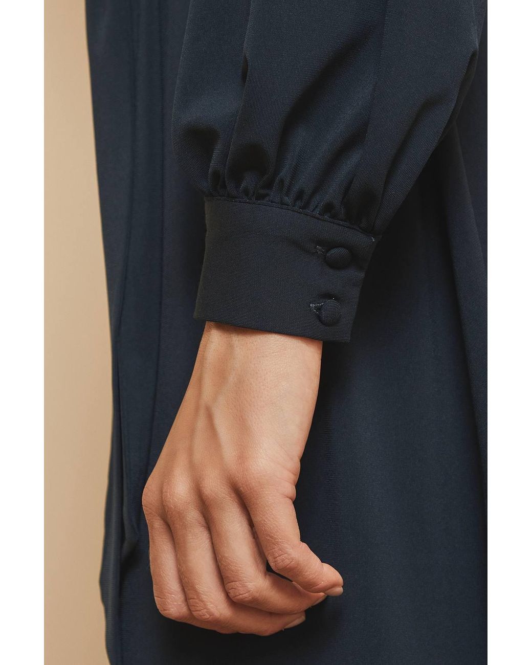 Wallis Blue Jersey Belted Midi Dress