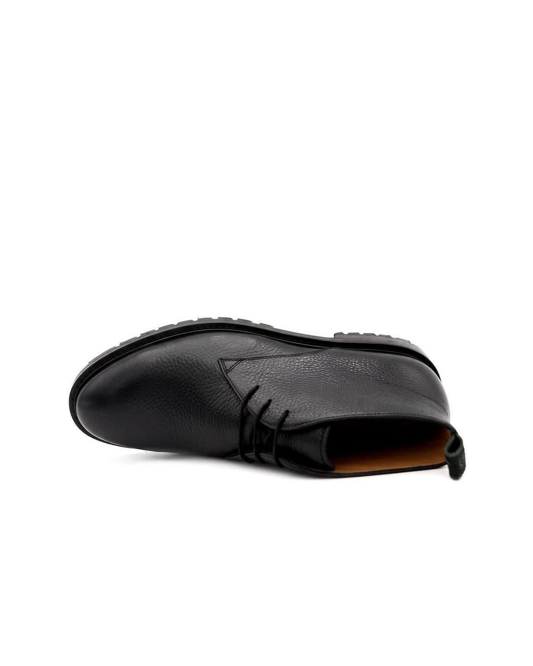 Jones Bootmaker Black Galvano Leather Cushioned Chukka Boots for men