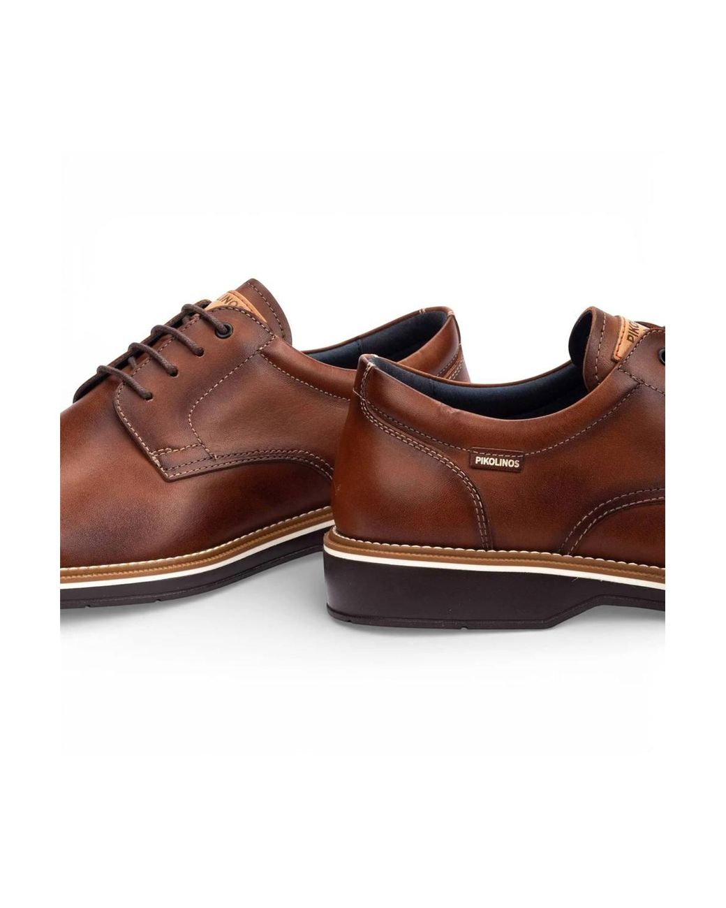 Infinity Leather Brown Pikolinos Leather Lace-Up Derby Comfort Shoes for men