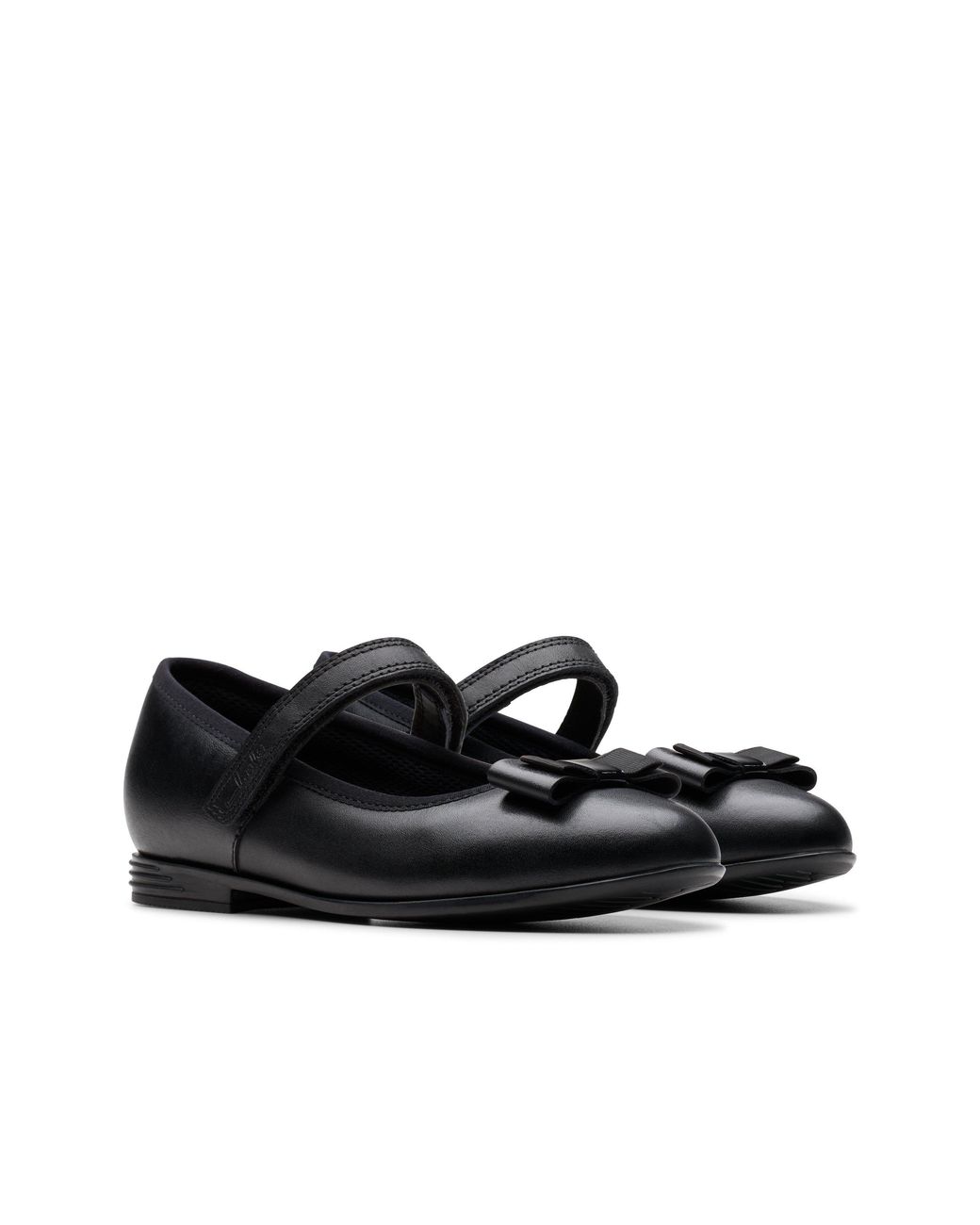 Clarks Black Finja Tap Older Leather Mary Jane