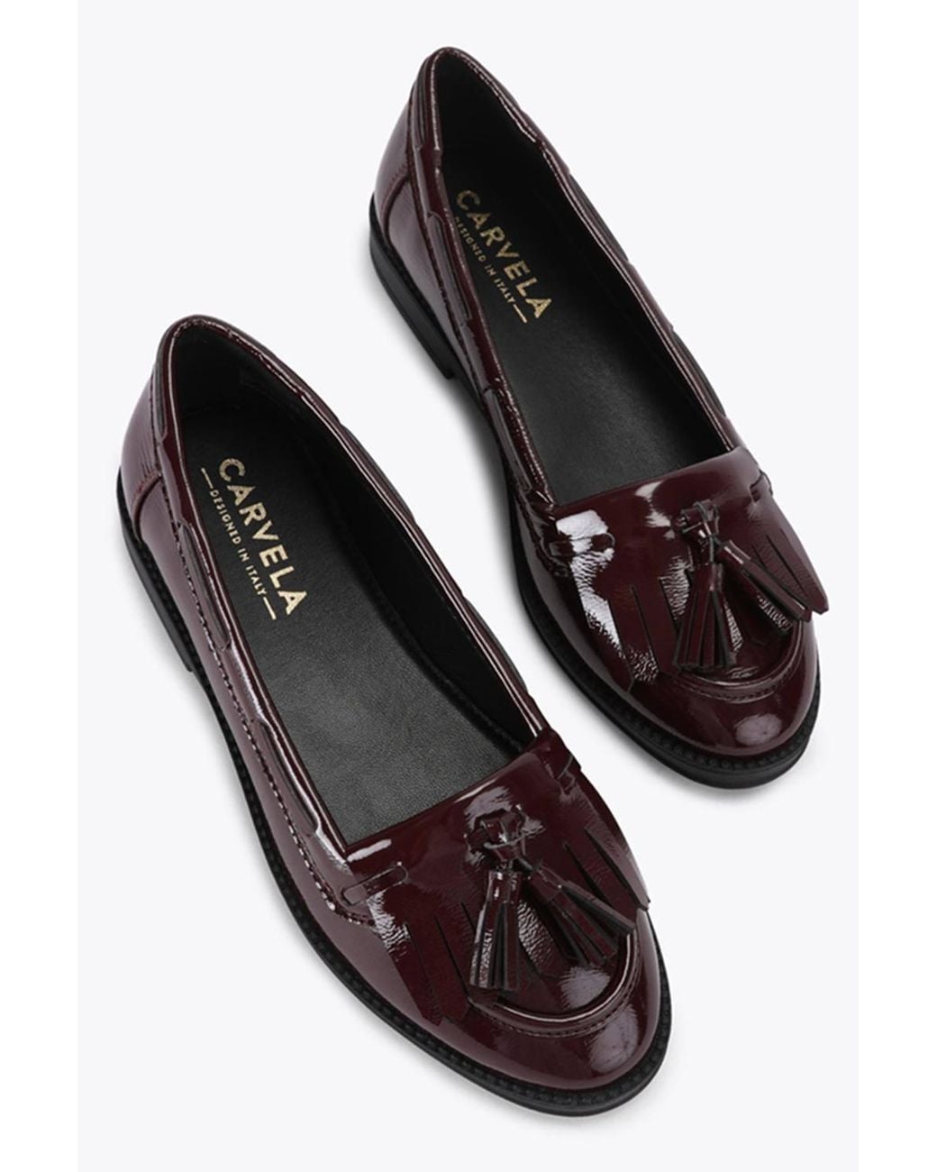 Carvela Kurt Geiger Brown 'Ambra' Patent Flats