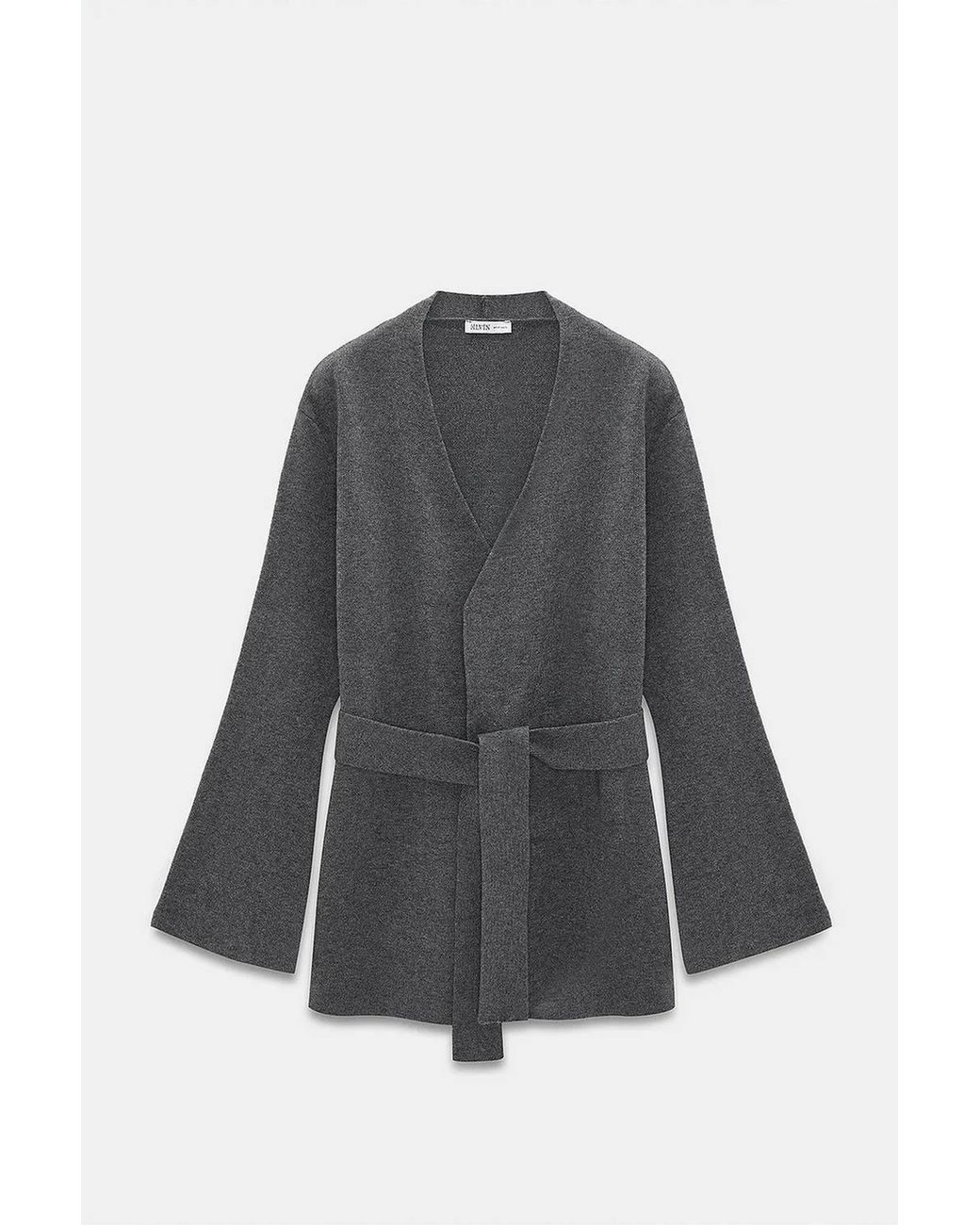 Dilvin Blue Acrylic Wool Blend Cardigan