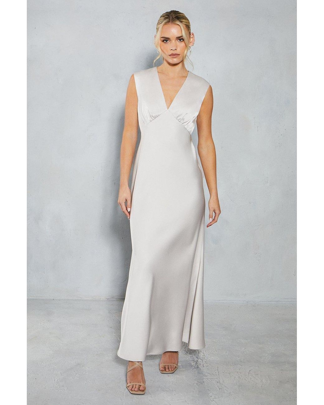 Oasis grey cheap maxi dress