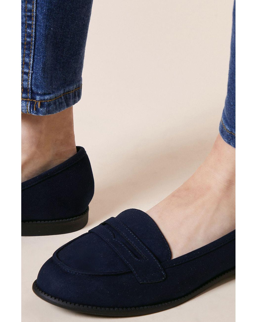 Dorothy Perkins Blue Lara Penny Loafers