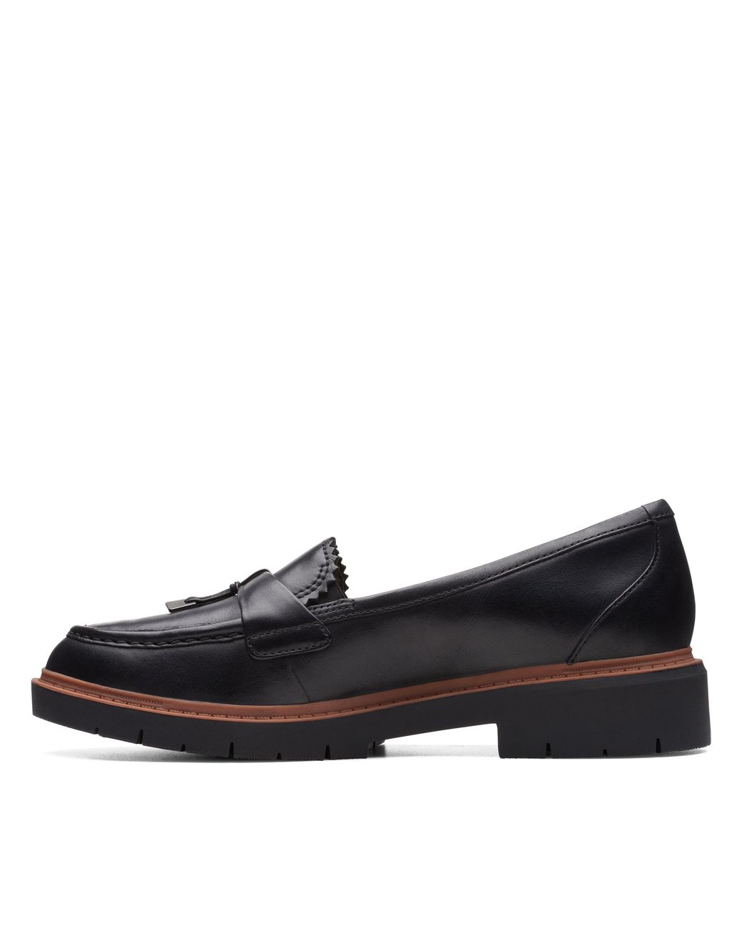 Clarks Black Westlynn Bella Leather Loafers, Slip Ons