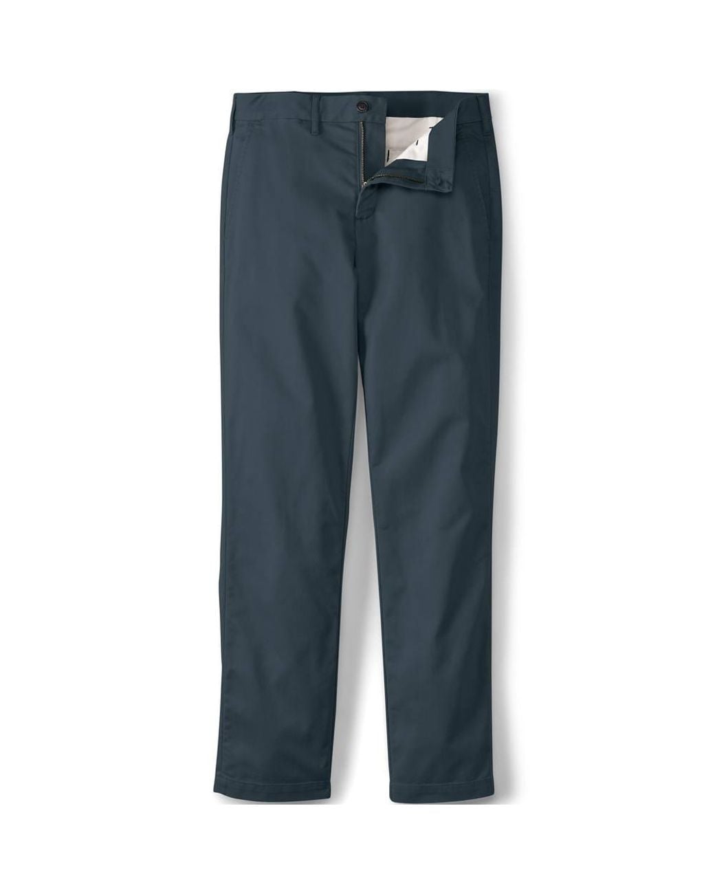 Lands' End Blue Travel Kit Classic Fit Chino Trousers for men