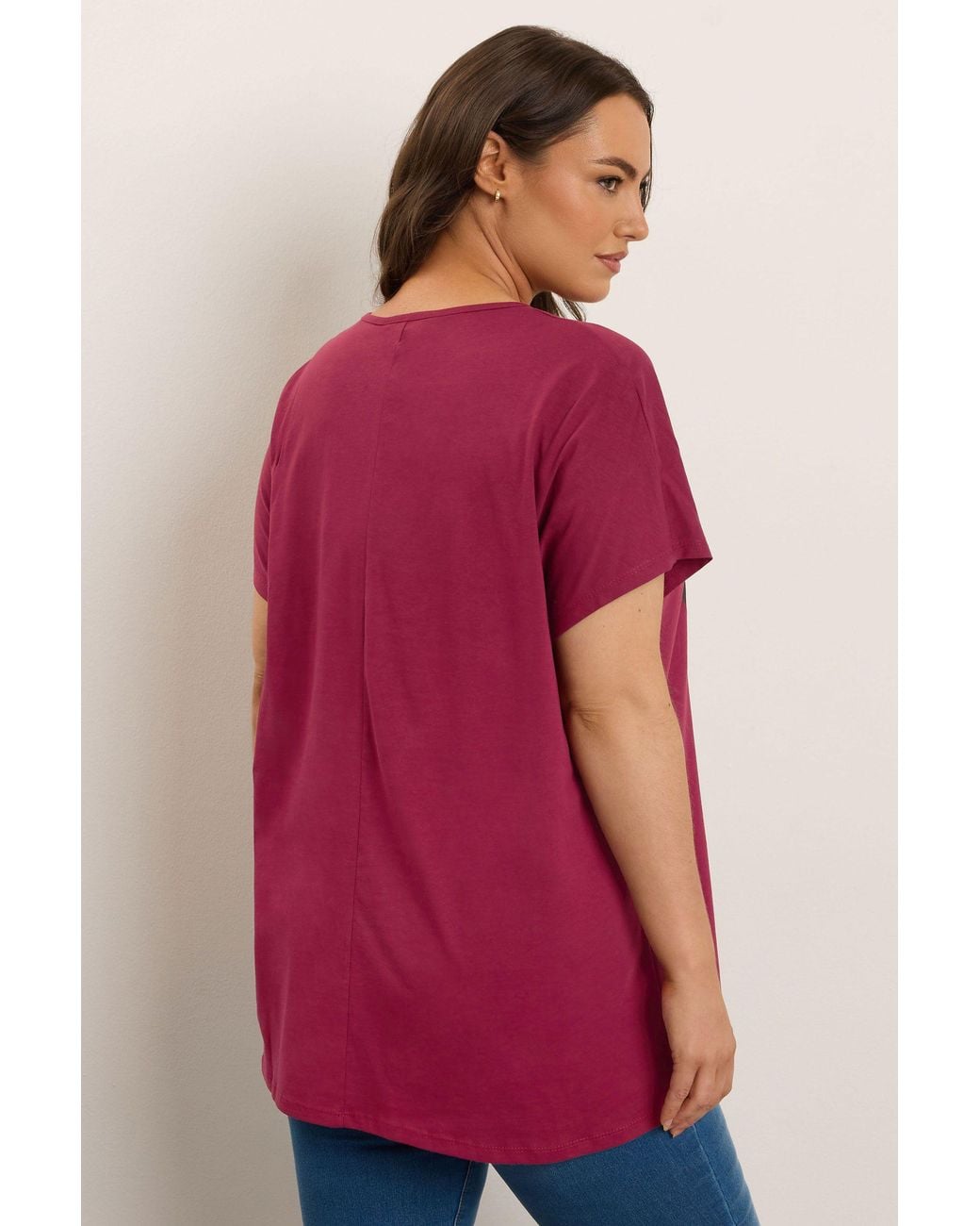 Yours Red Leopard Heart Slash Detail Top