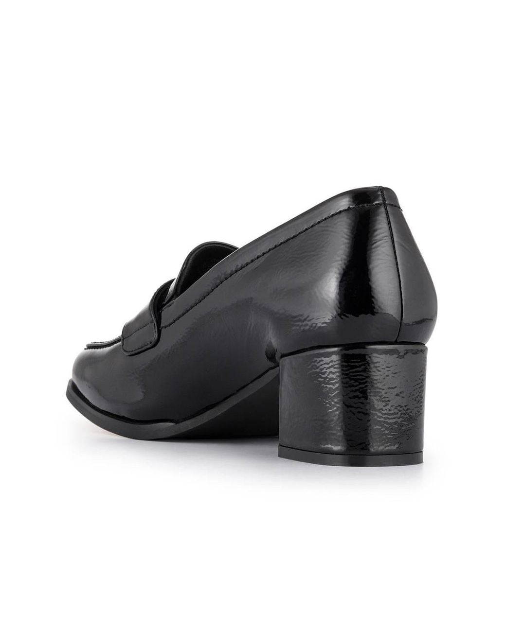Jones Bootmaker Black Brielle Patent Leather Heeled Loafers
