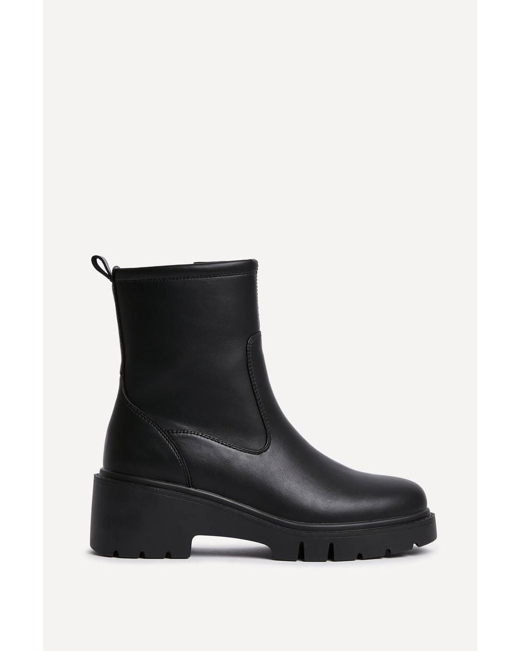 Linzi Black Limited Faux Leather Ankle Boot