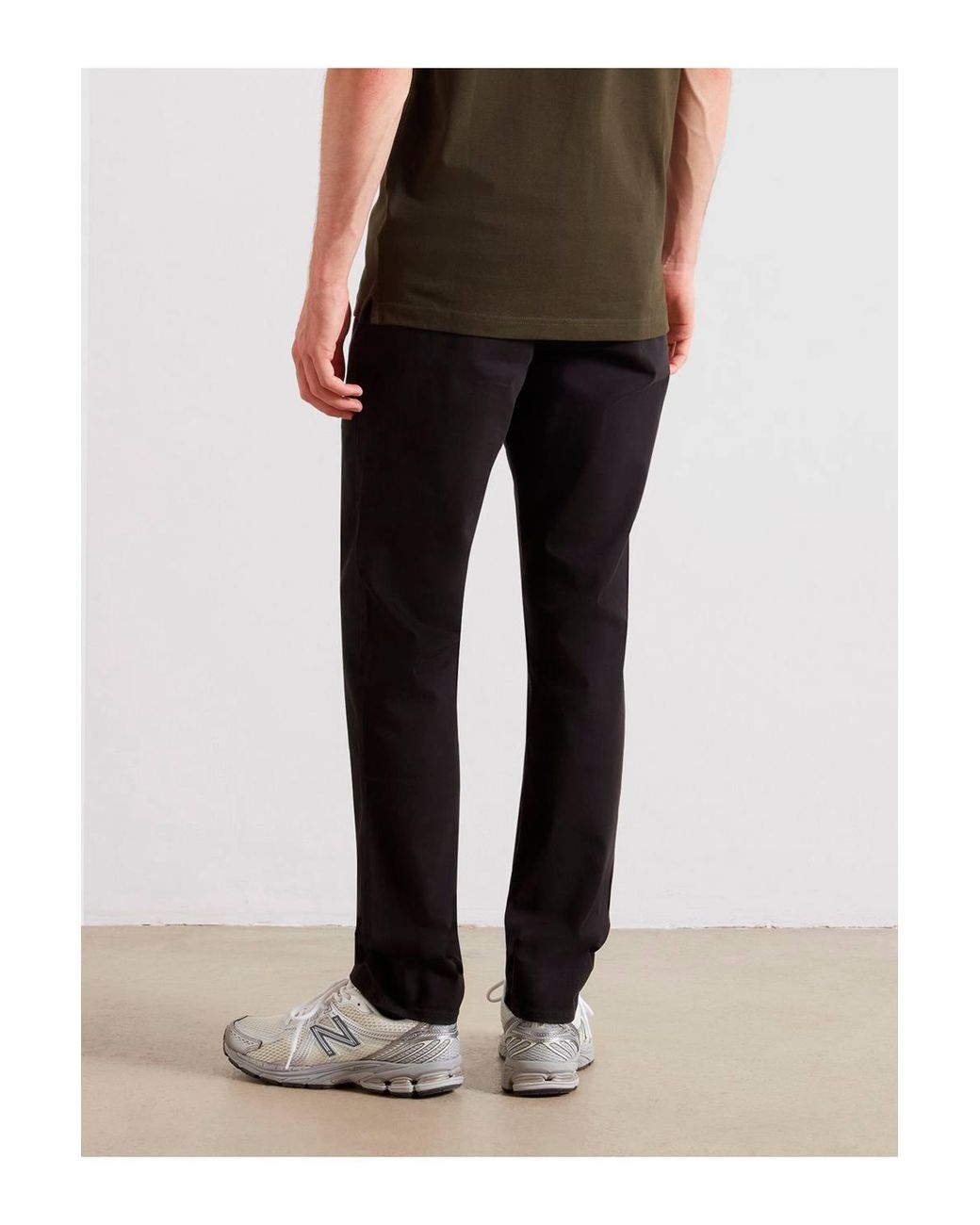Farah Black Elm Stretch Chino Trousers for men