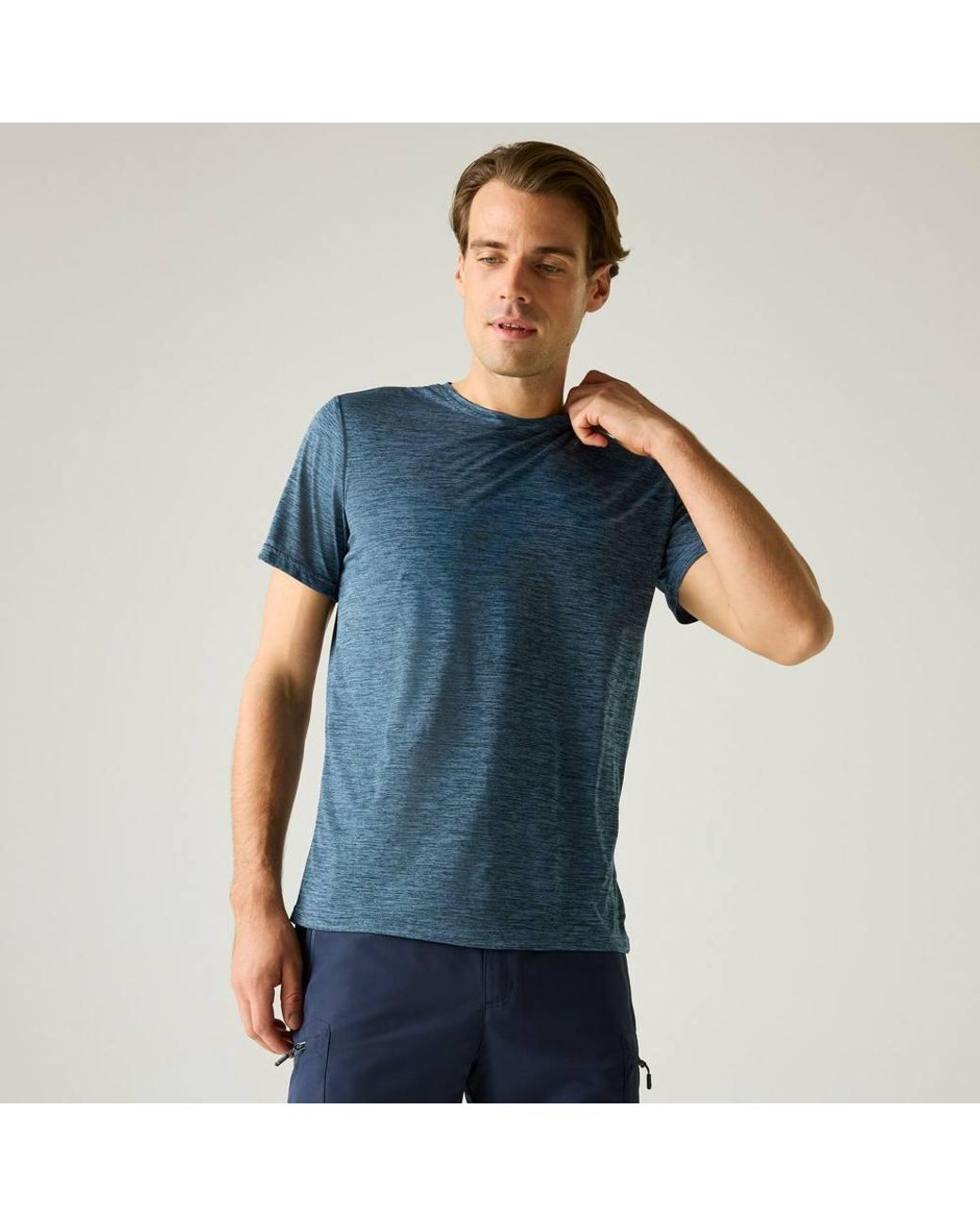 Regatta Blue Fingal Edition Short Sleeved Marl T-Shirt for men