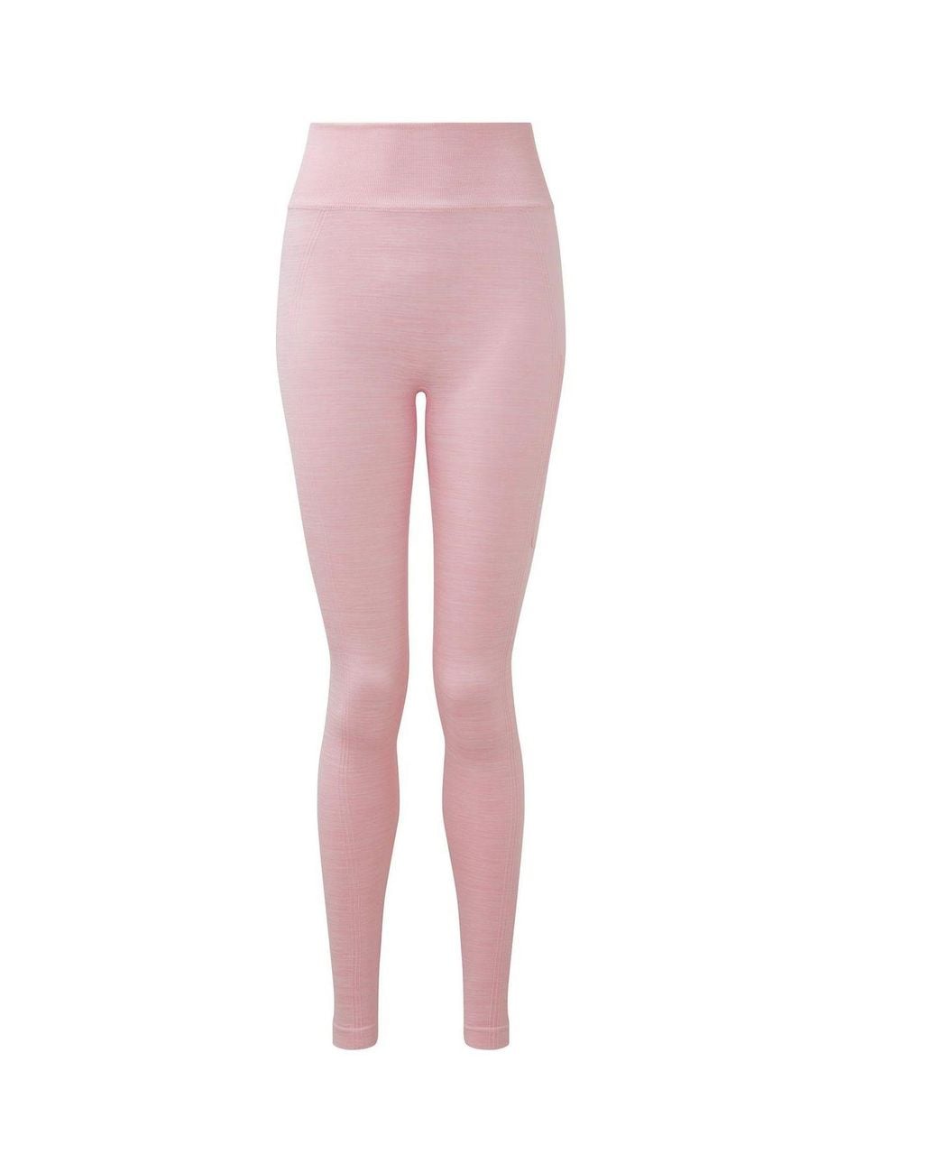 Tridri Pink Melange Sculpted Seamless 3D Leggings
