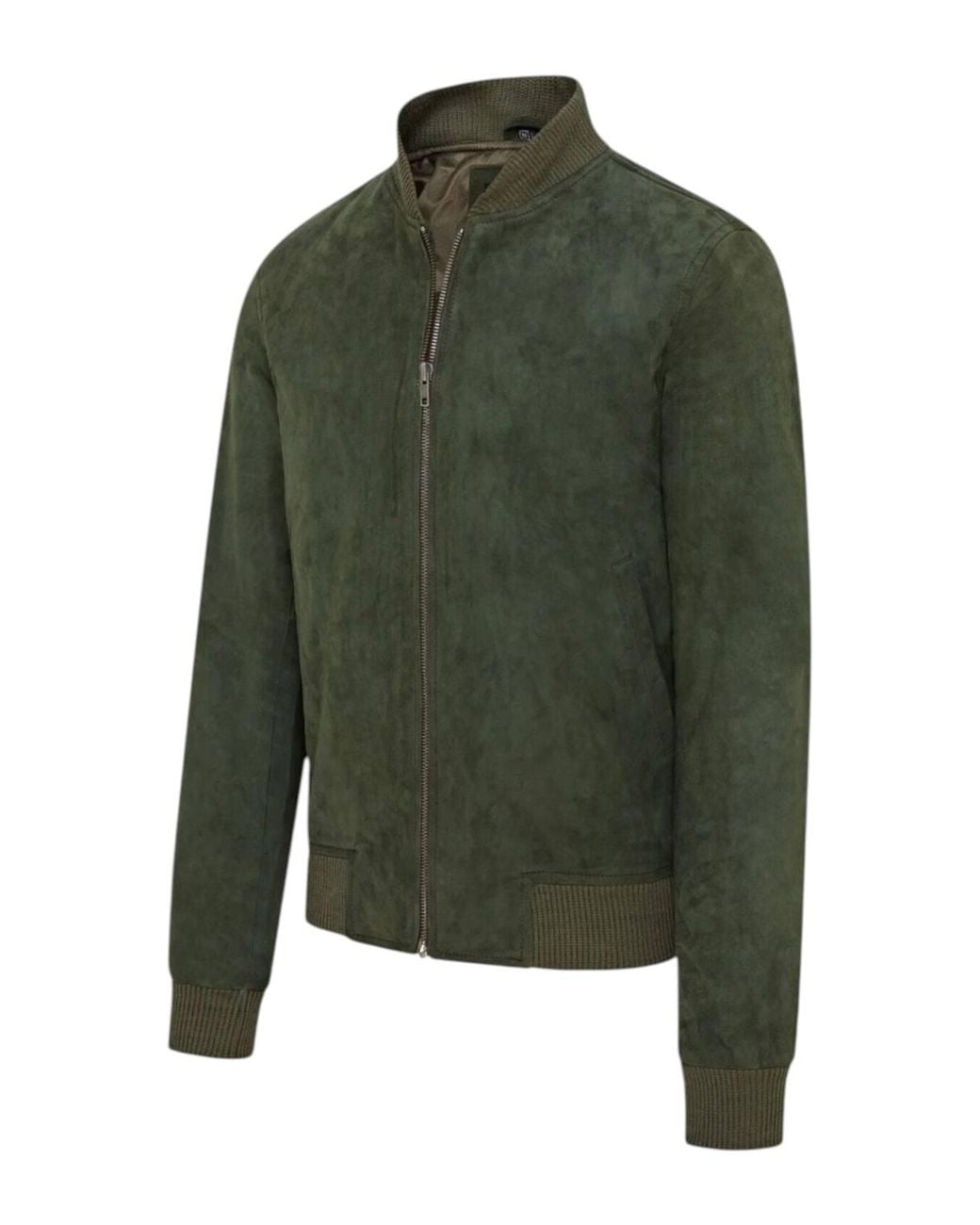 Infinity Leather Green Goat Suede Ma-1 Bomber Jacket-North for men