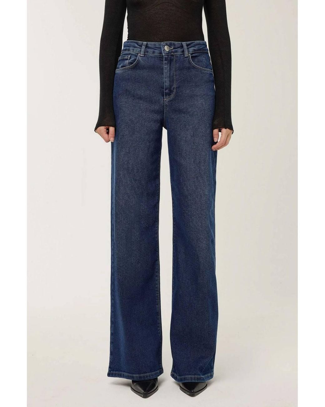 Hiccup Blue High Waist Wide Leg Jeans