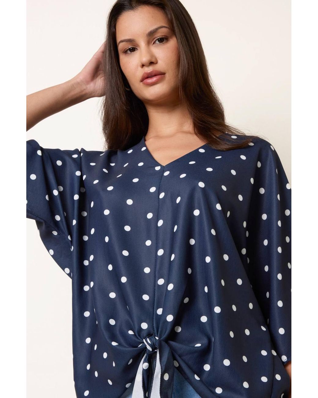 Blue Vanilla Blue Short Sleeve V-Neck Top