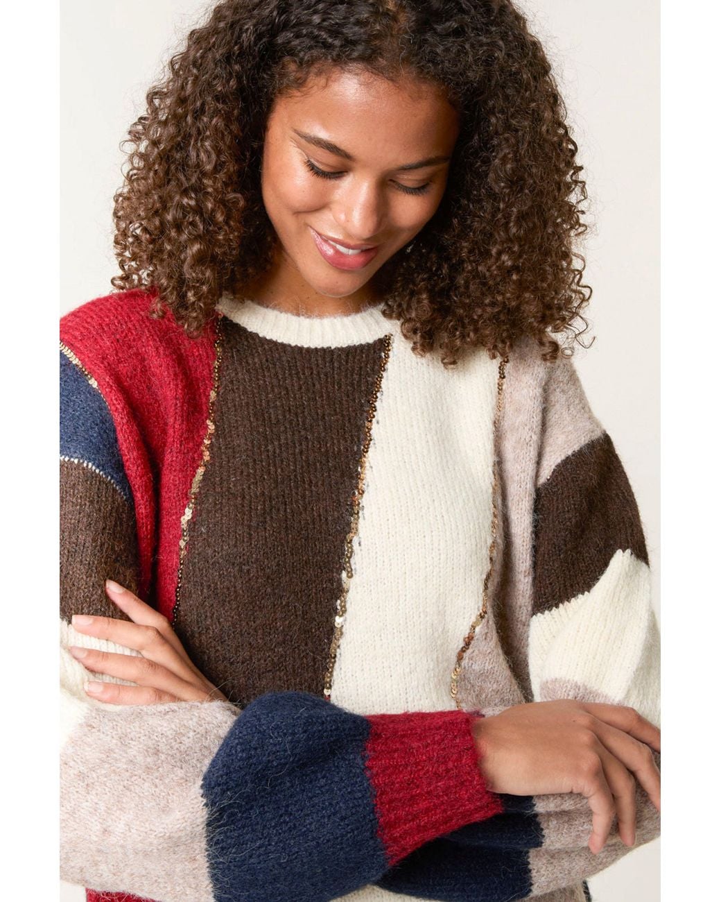 Blue Vanilla Blue Long Sleeve Round Neck Jumper