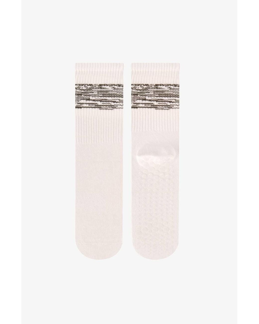 Penti White Move Striped Pair Crew Socks