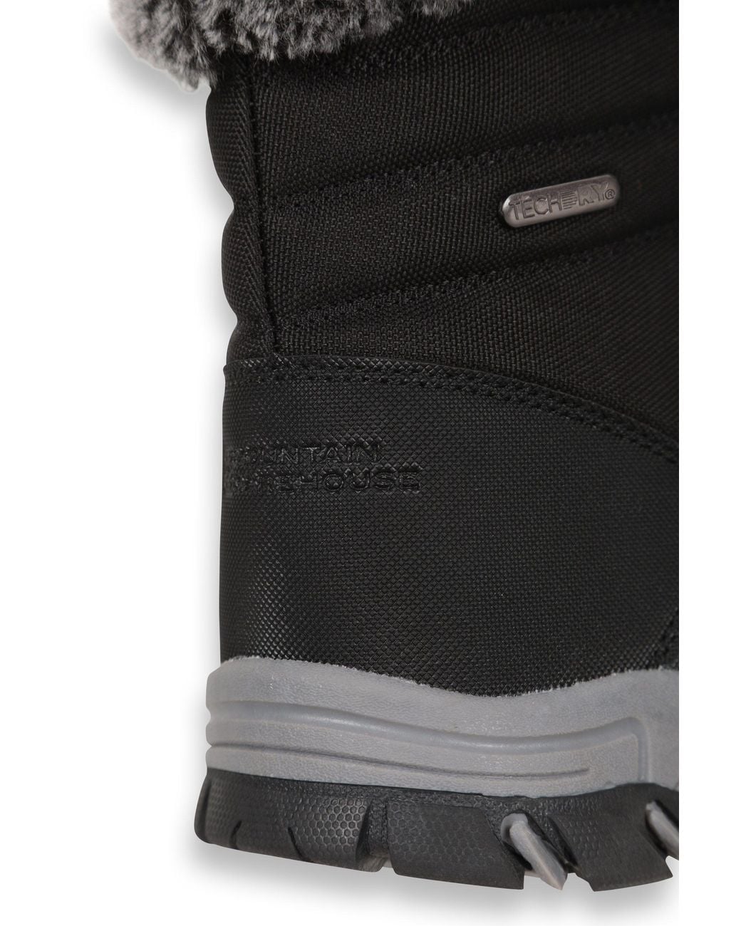 Mountain Warehouse Black 'Ohio' Short Thermal Snow Boots Warm Snow Proof Flexible Winter Shoes