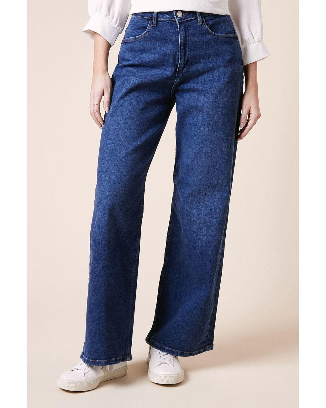 Dorothy Perkins Blue Wide Leg Denim Jeans
