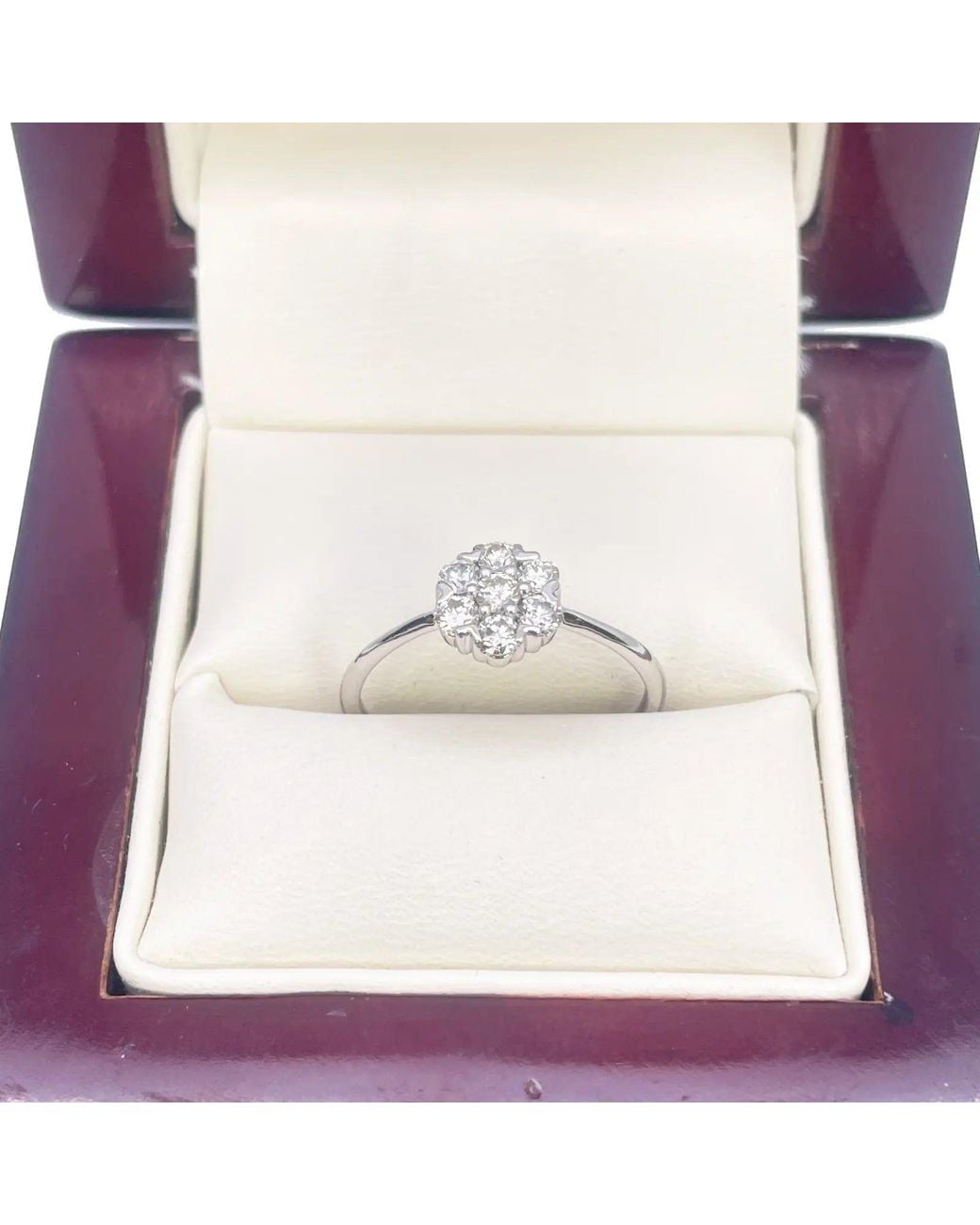 Raina Jewels White 18Ct Elegant Floral Diamond Ring 0.39Ct