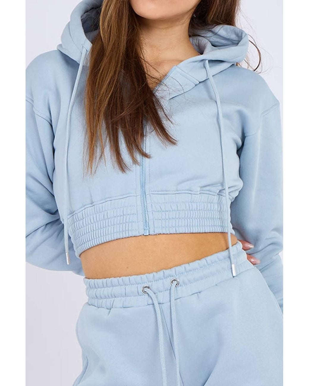 Stylewise Blue Fleeced Zip Up Hoodie