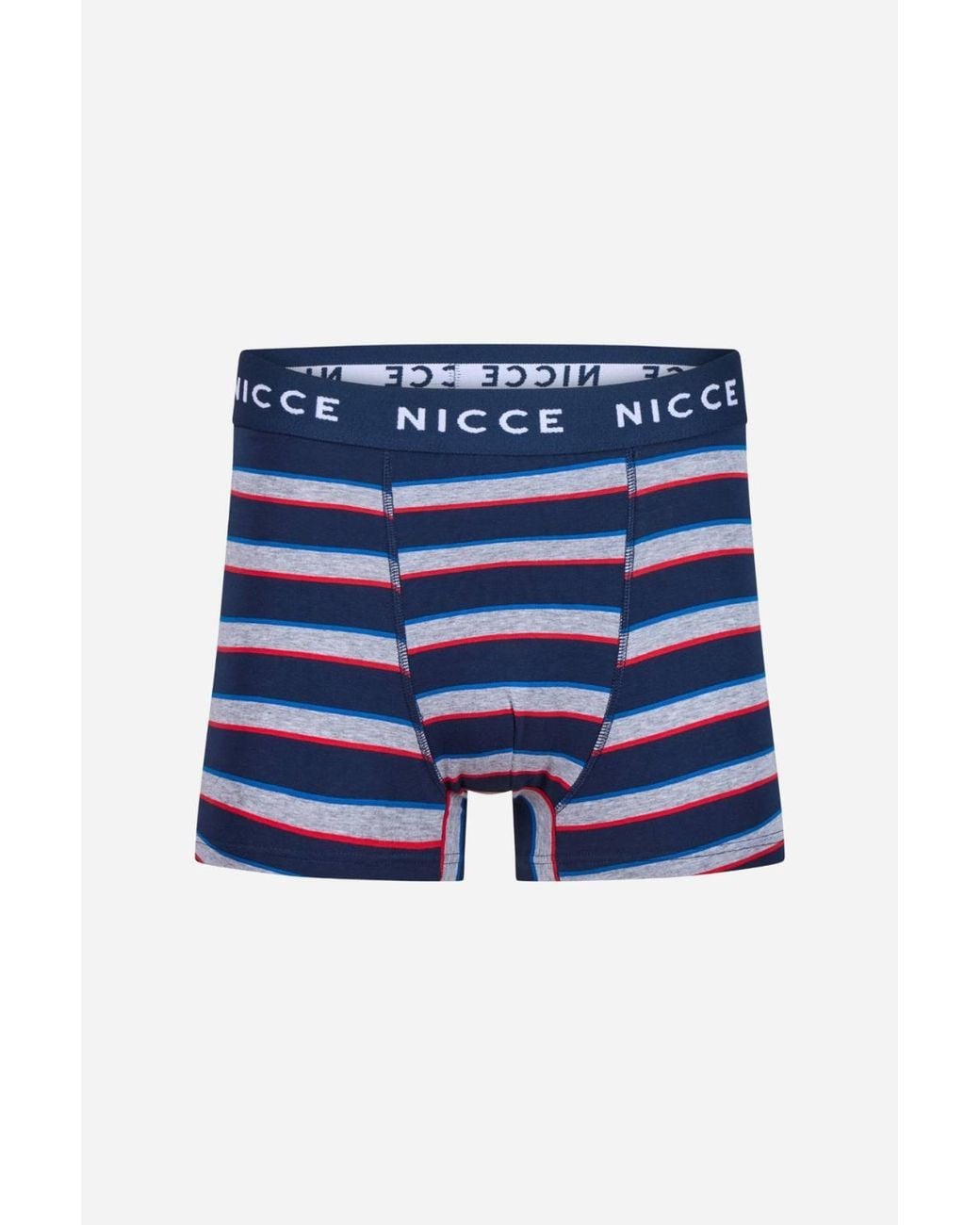 Nicce London Blue 5-Pack Cotton Rich Boxer Briefs With Logo Waistband for men
