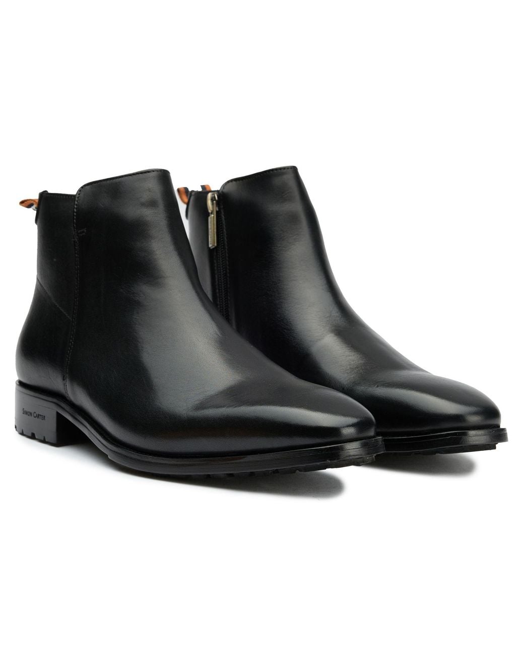 Simon Carter Black Primrose 3 Inside Zip Boots for men