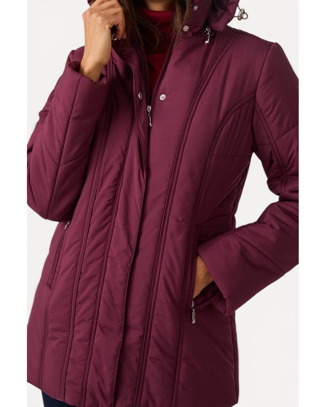 DAMART Red Water-Repellent Parka