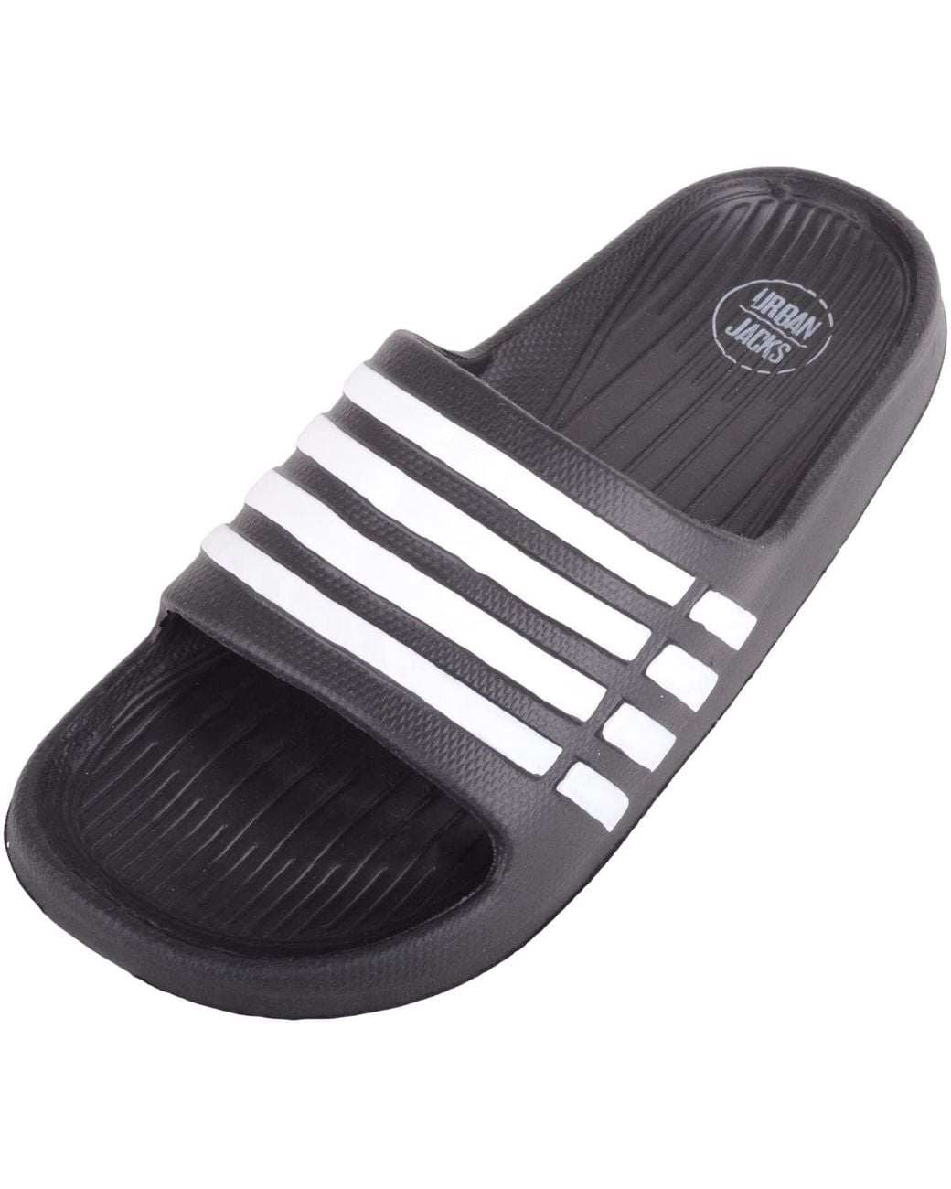 Absolute Footwear Blue Slip On Practical Pool Shower Slider Mule Flip Flop Sandals for men