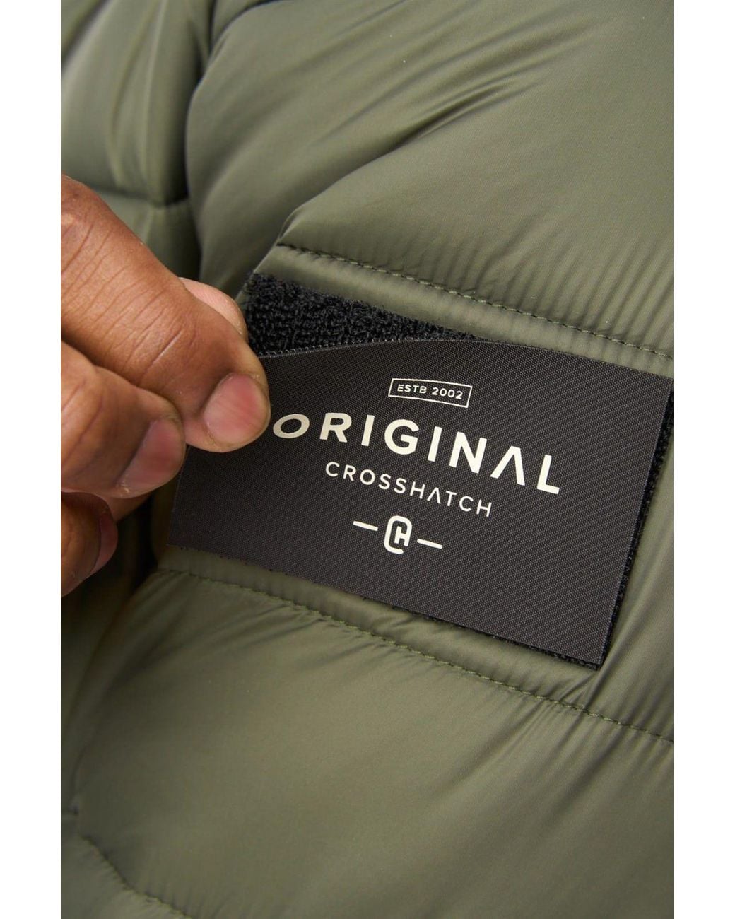 Crosshatch Green Gattering Lightweight Hooded Quilted Puffer Jacket for men