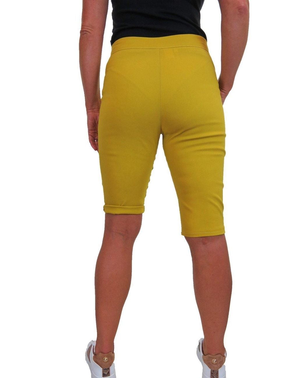 Paulo Due Orange Everyday Stretch Knee Length Shorts