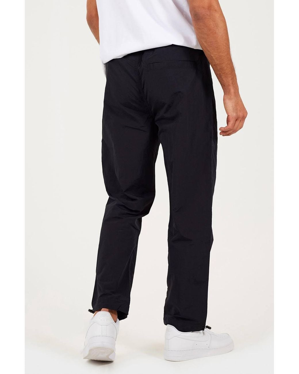 Brave Soul Blue Taslan Loose Fit Cuffed Cargo Trousers for men