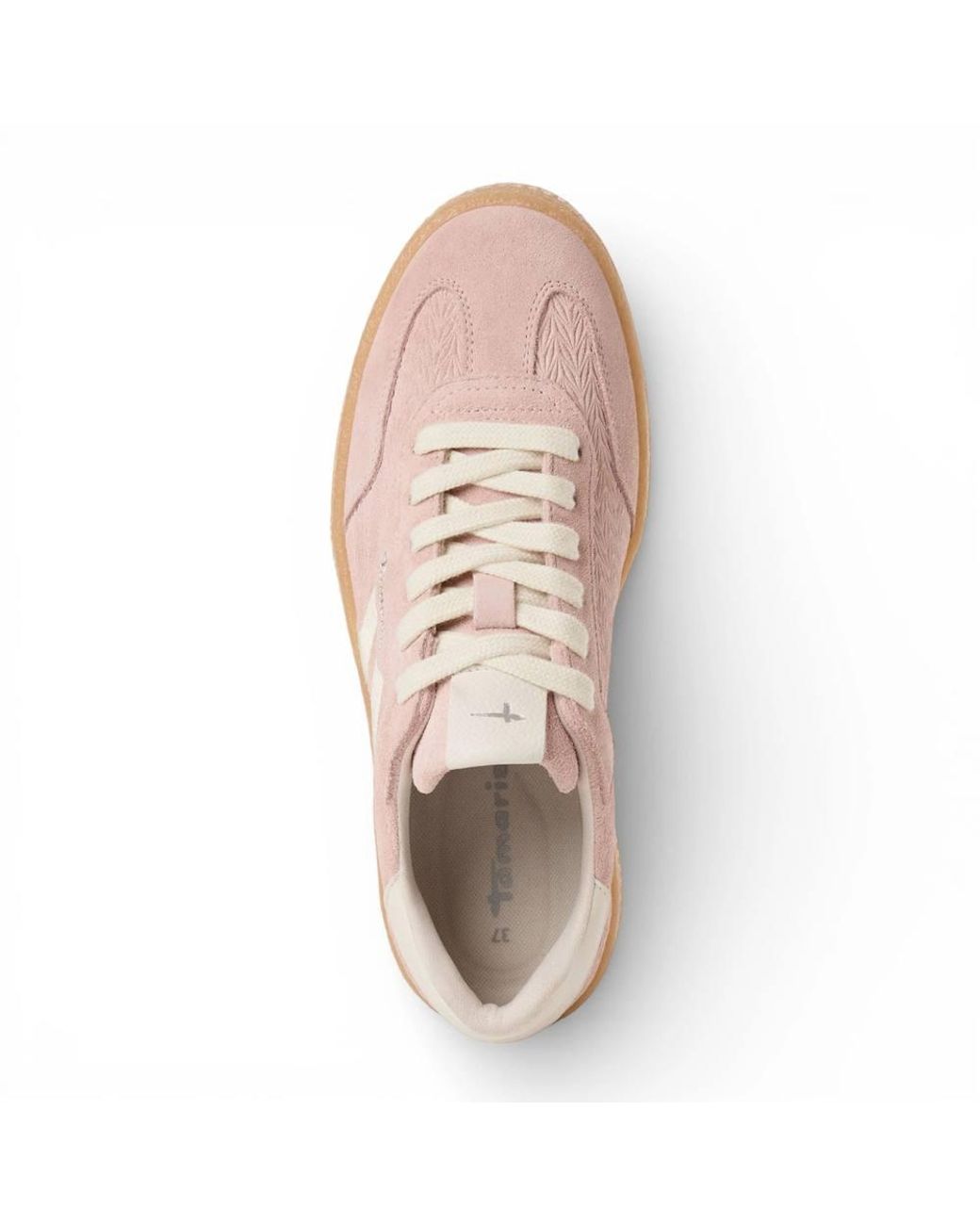 TruClothing Pink Leather Stripes Trainers Sneaker Shoes