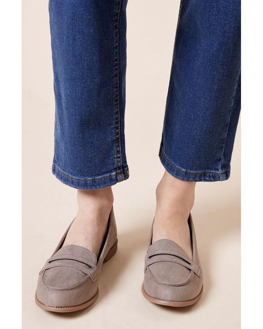 Dorothy Perkins Blue Lara Penny Loafers