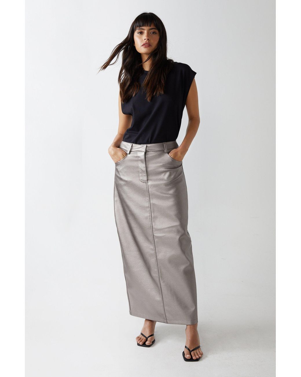 Debenhams shop leather skirt