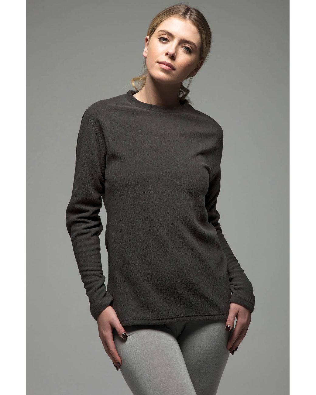 Heat Holders Black Ultra Lite Fleece-Lined Thermal Top