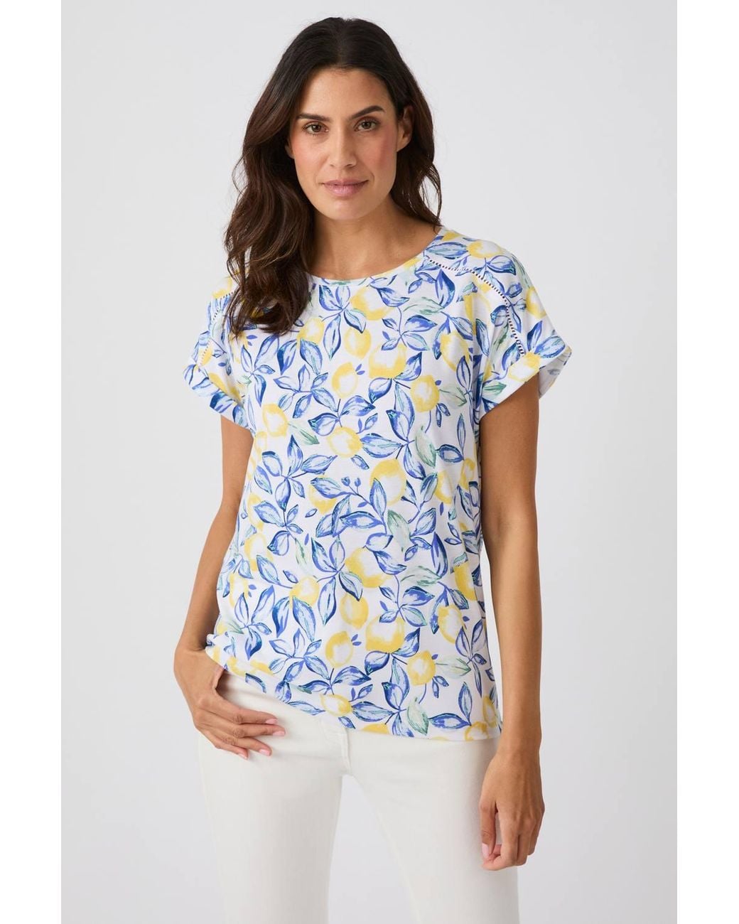 DAMART Blue Climatyl Ladderwork T-Shirt