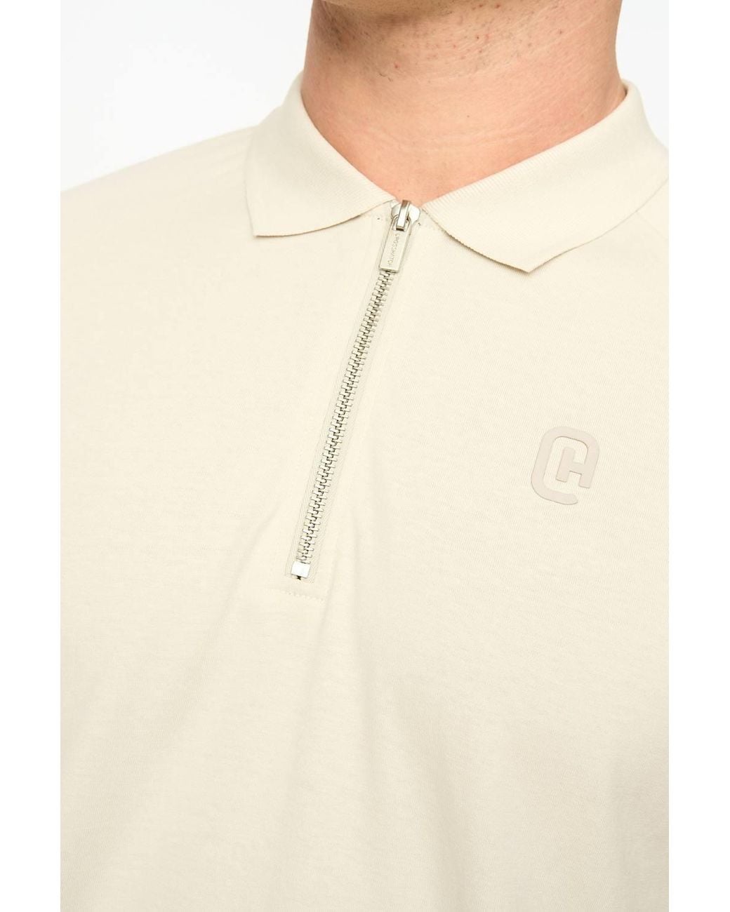 Crosshatch Natural Cresswill Classic Cotton Polo Shirt for men