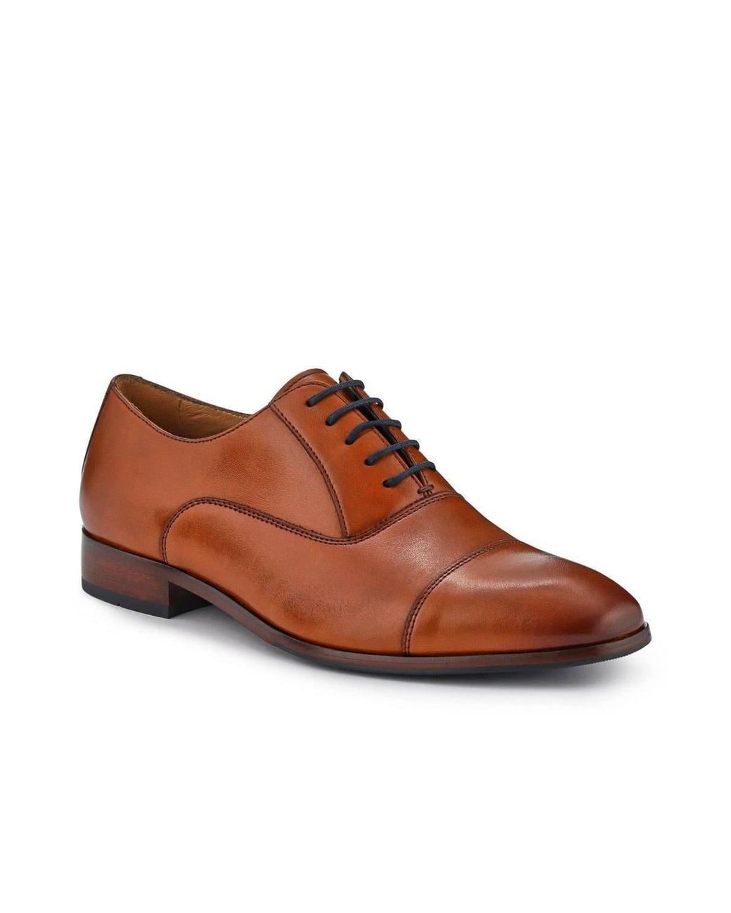 Jones Bootmaker Brown Marvin Leather Oxford Shoes for men