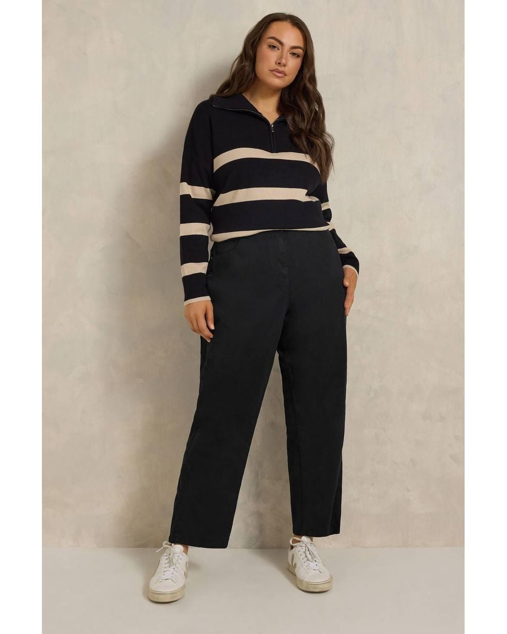 Evans Black Barrel Leg Jeans