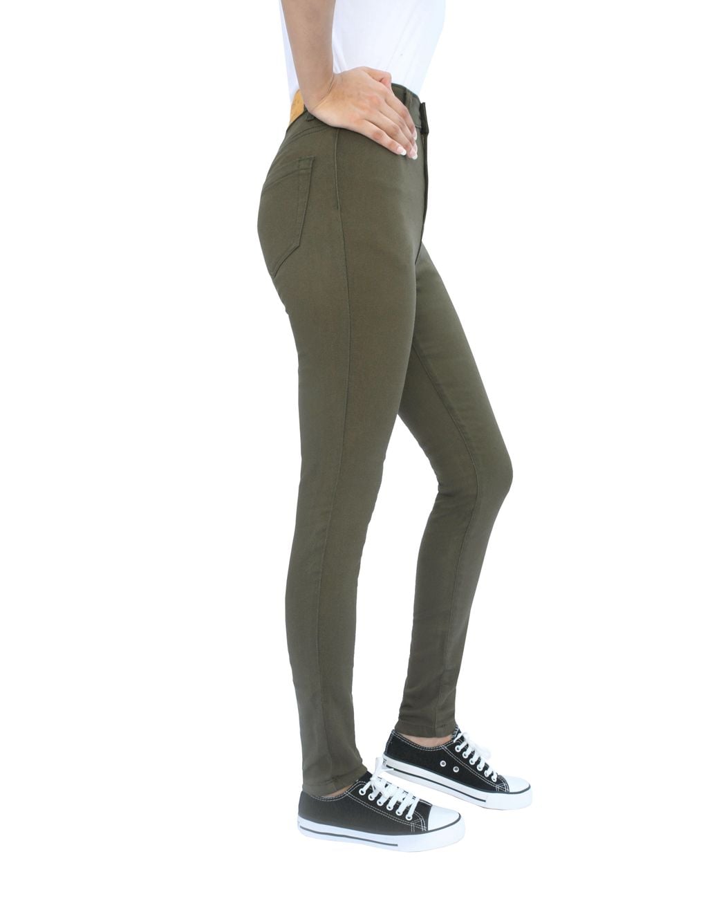 Smart Living Green Stylish Skinny Fit High Waisted Denim Jeans