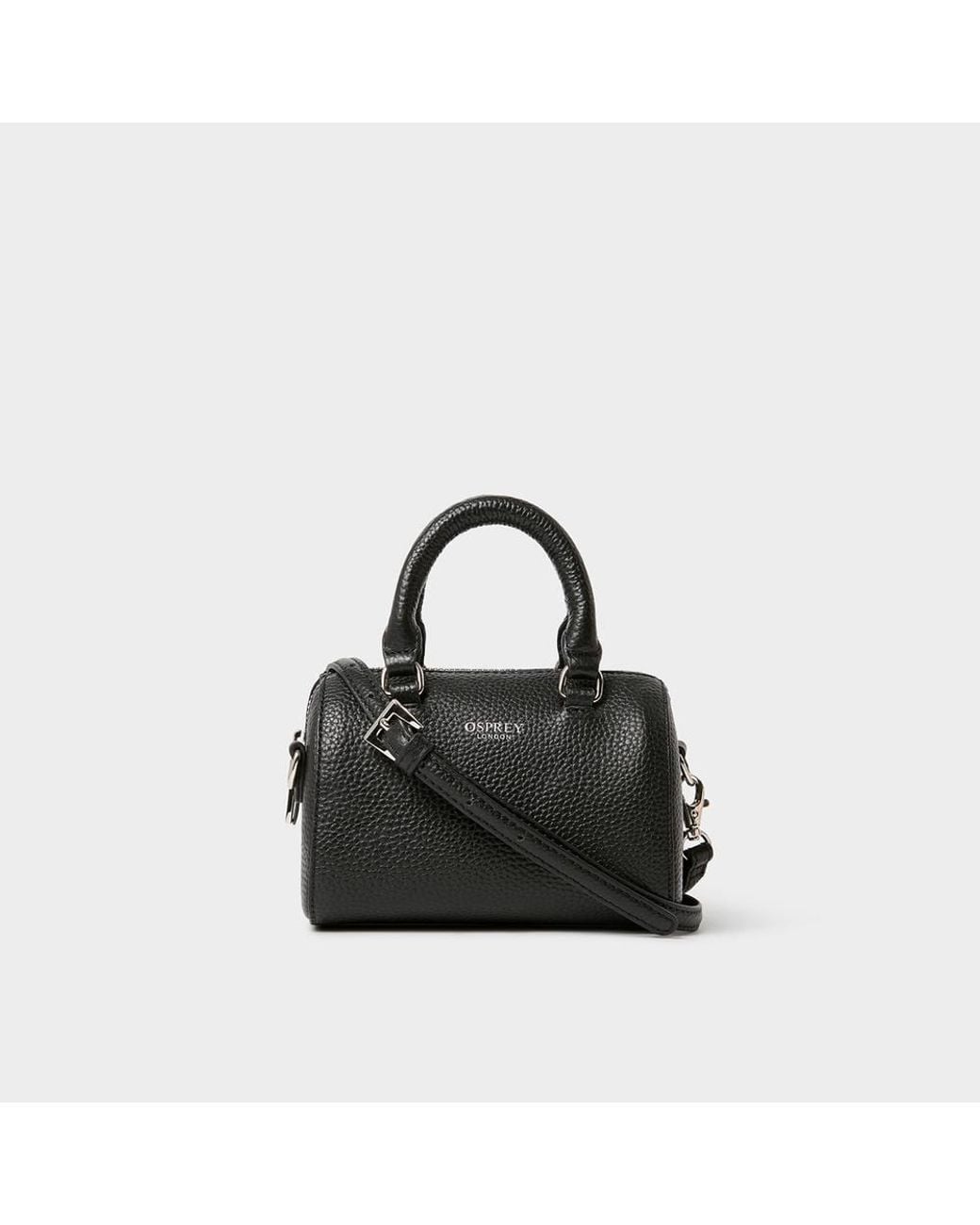 Osprey Black The Madison Mini Leather Barrel Bag